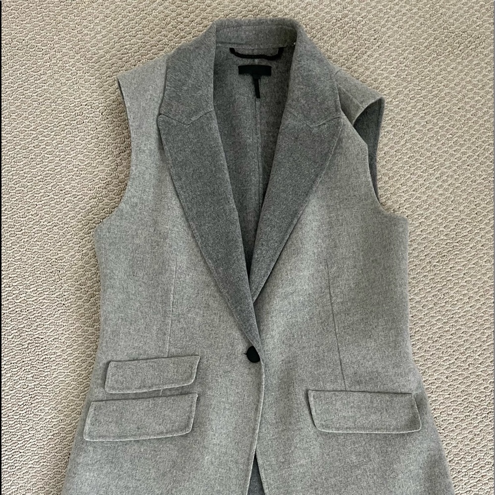RAG & BONE Long Duster sleeveless Sweater Wool Cashmere Sz 12